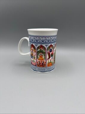 Vintage Dunoon Ceramics Bone China Cup Christmas Design Sue Scullard England